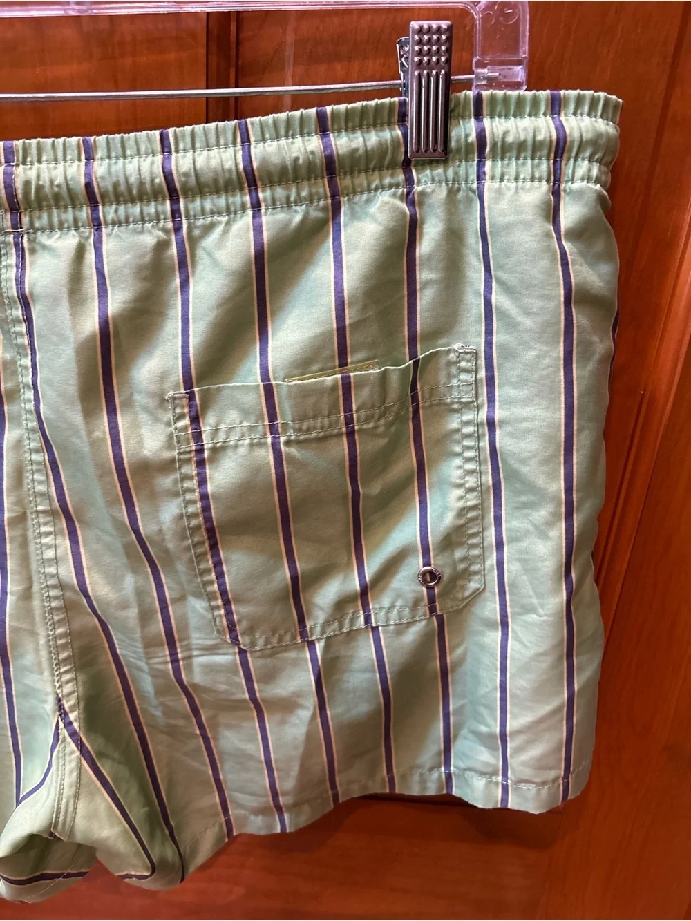 Zara Men’s Green & Purple Swim Trunks Size XL Drawstring
